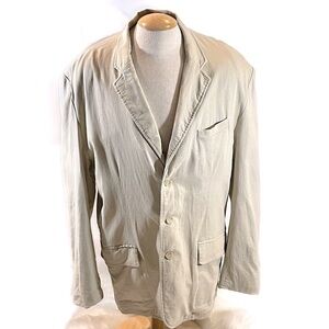 Andrew Fezza Beige Linen Blend Blazer